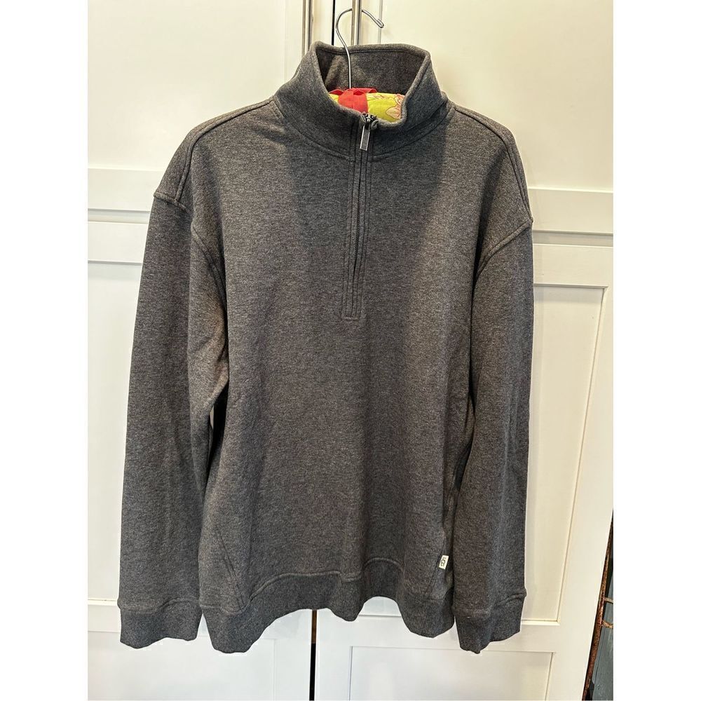 NWT UGG Zeke 1/4 Zip Pullover Charcoal Heather Men’s Sz M